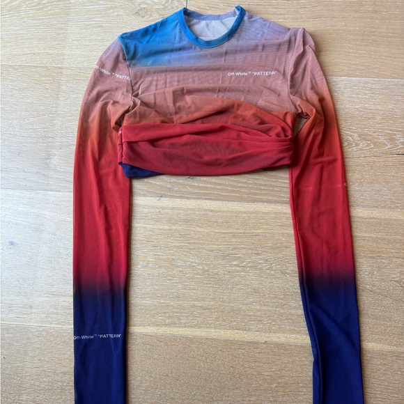 Off-White cropped mesh tee - Picture 5 of 9